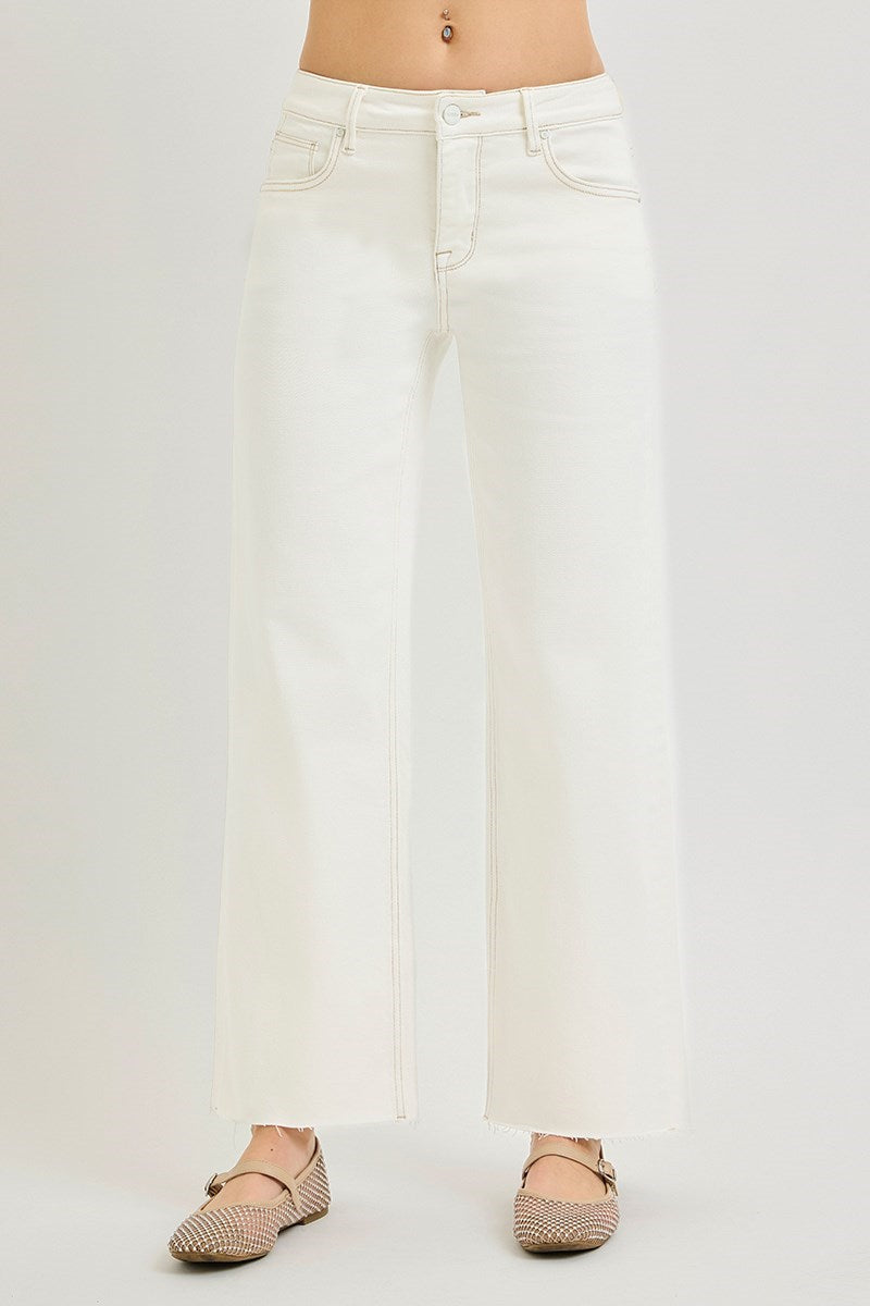 Risen/ TC MR Ankle Straight Raw Hem