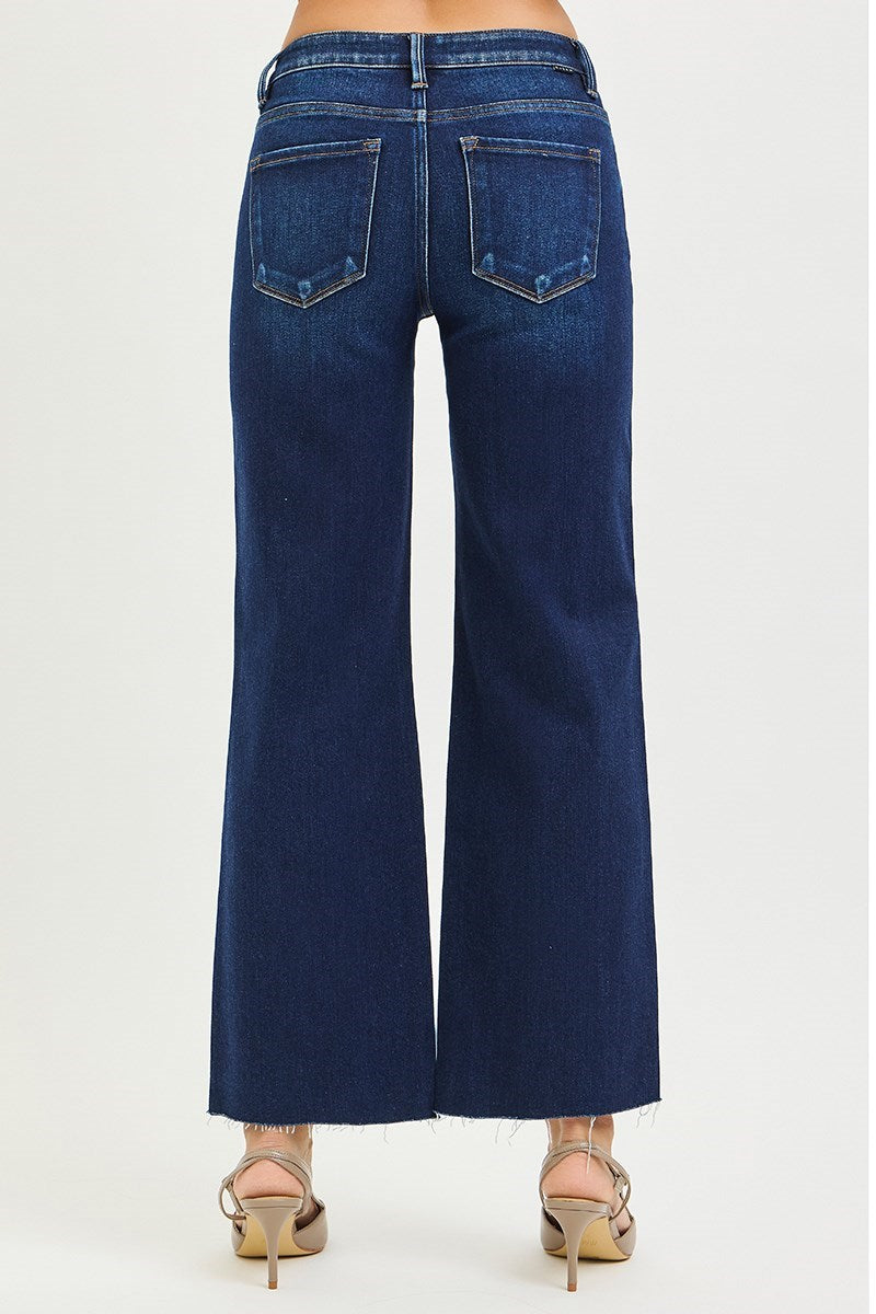 Risen/ MR Crop Straight Clean Cut Hem Jean