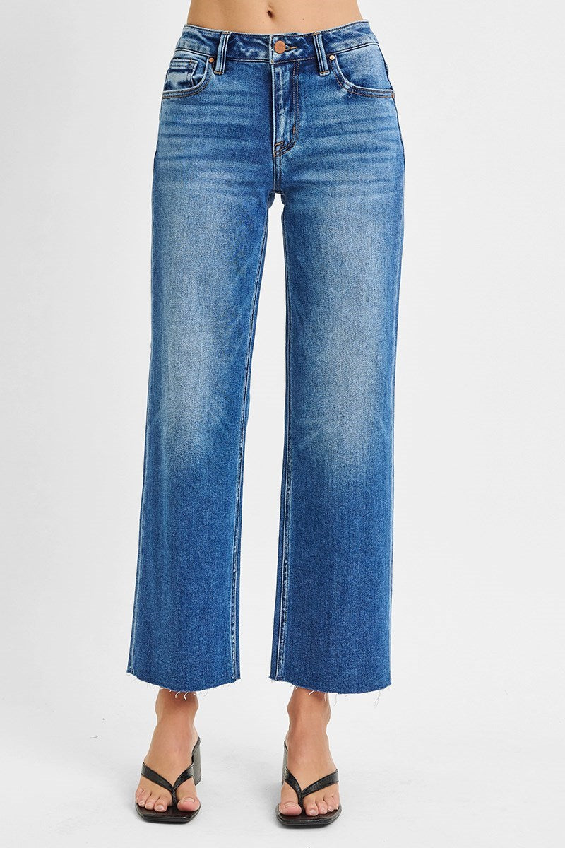 Risen/ MR Crop Straight Clean Cut Jean