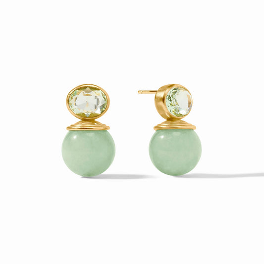 Julie Vos/ Portofino Earring/ Aqua Jade