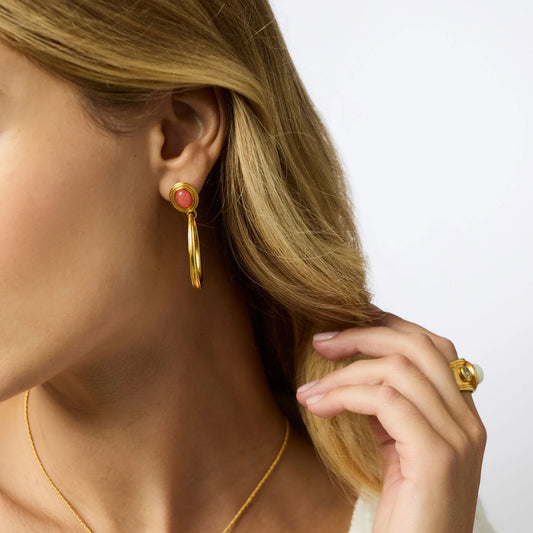 Julie Vos/ Portofino Statement Earring/ Melon Jade