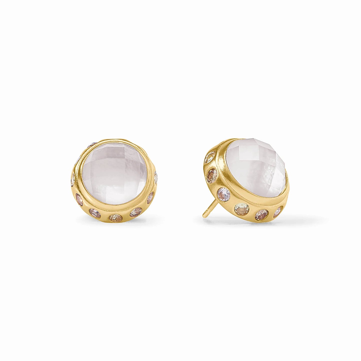 Julie Vos/ Rainbow Stud/ Iridescent Clear Crystal