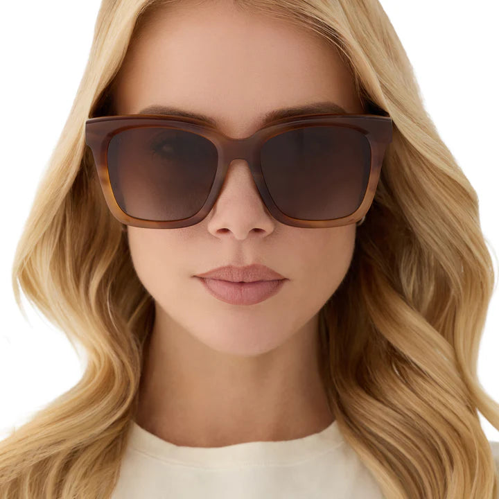 Diff/ Meredith Sunglasses/ Tawny Tortoise + Brown Gradient