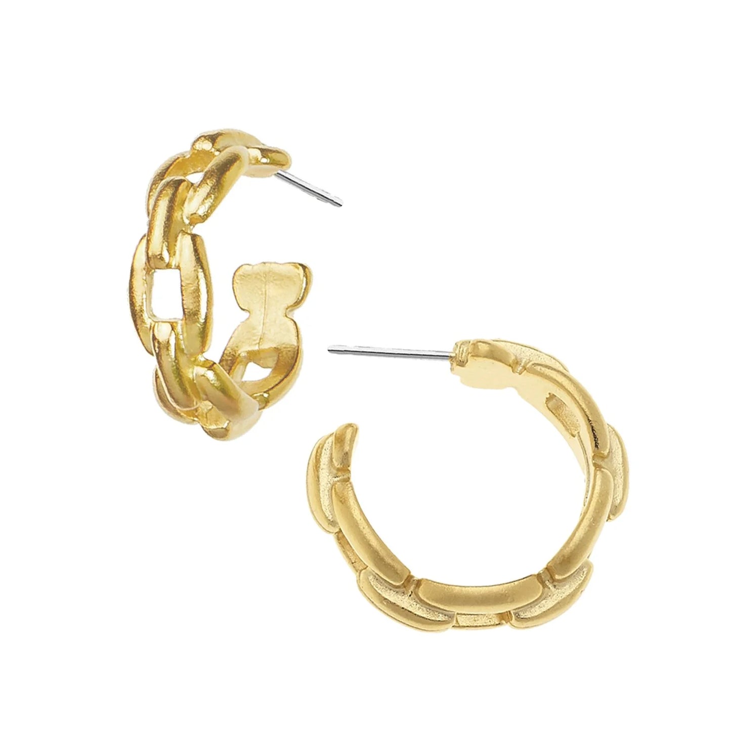 Susan Shaw/ Small Gold Chain Hoop