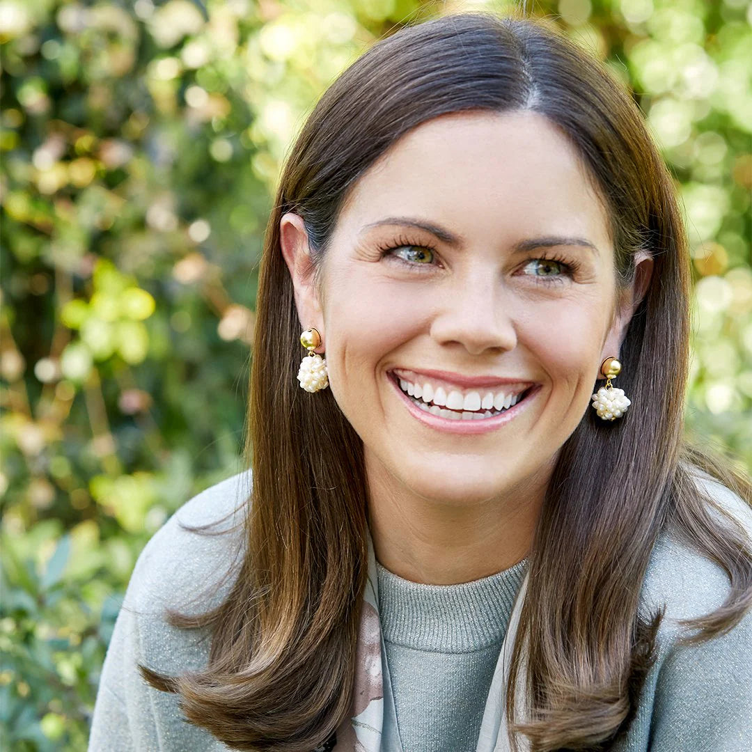 Susan Shaw/ Pearl Cluster Drop Margaret Earring