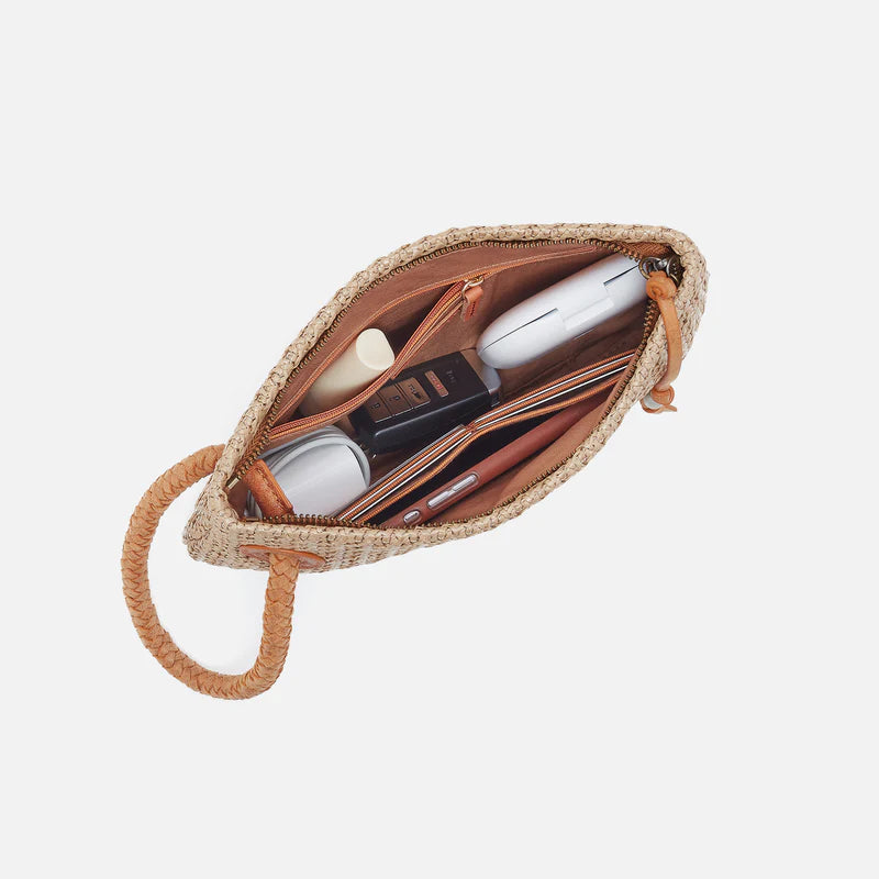 HOBO/ The Daisy Daze Large Wristlet/ Woven Straw