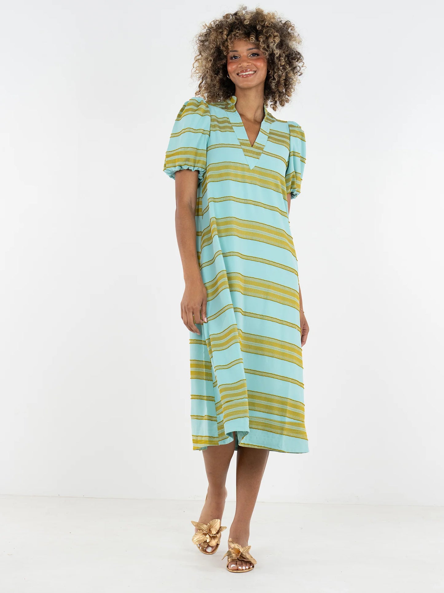 Emily McCarthy/ Hampton Dress/ Fringe Stripe