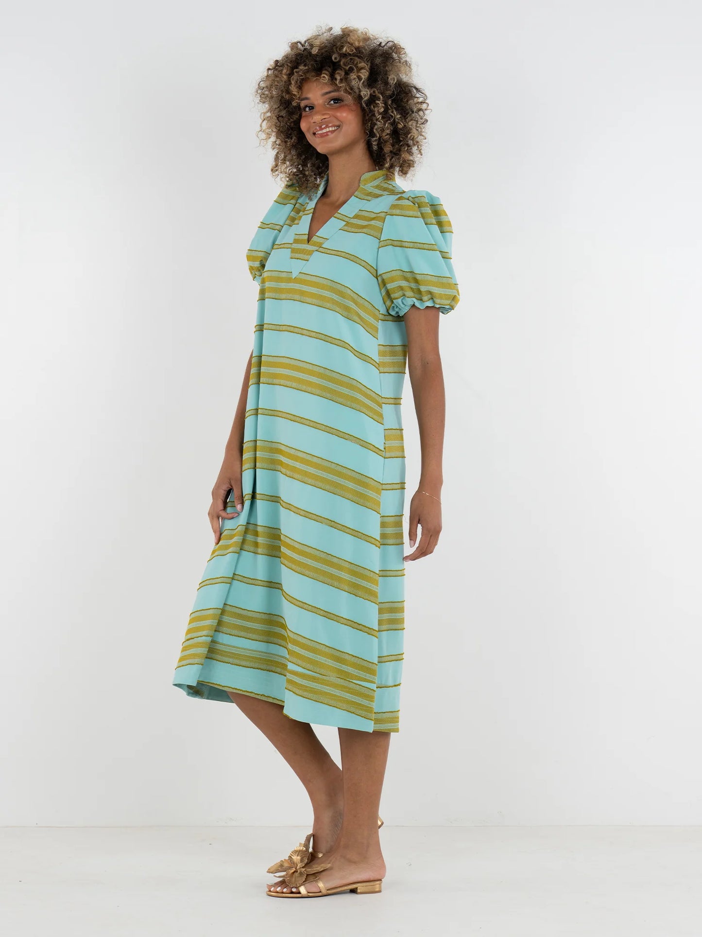 Emily McCarthy/ Hampton Dress/ Fringe Stripe
