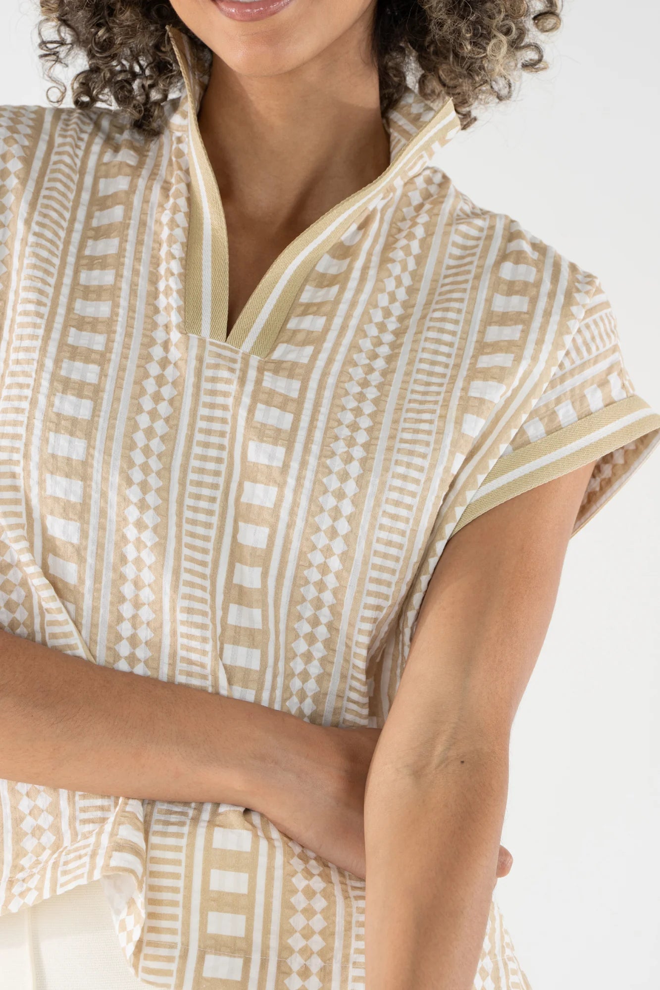 Emily McCarthy/ Riviera Top/ Piazza Stripe