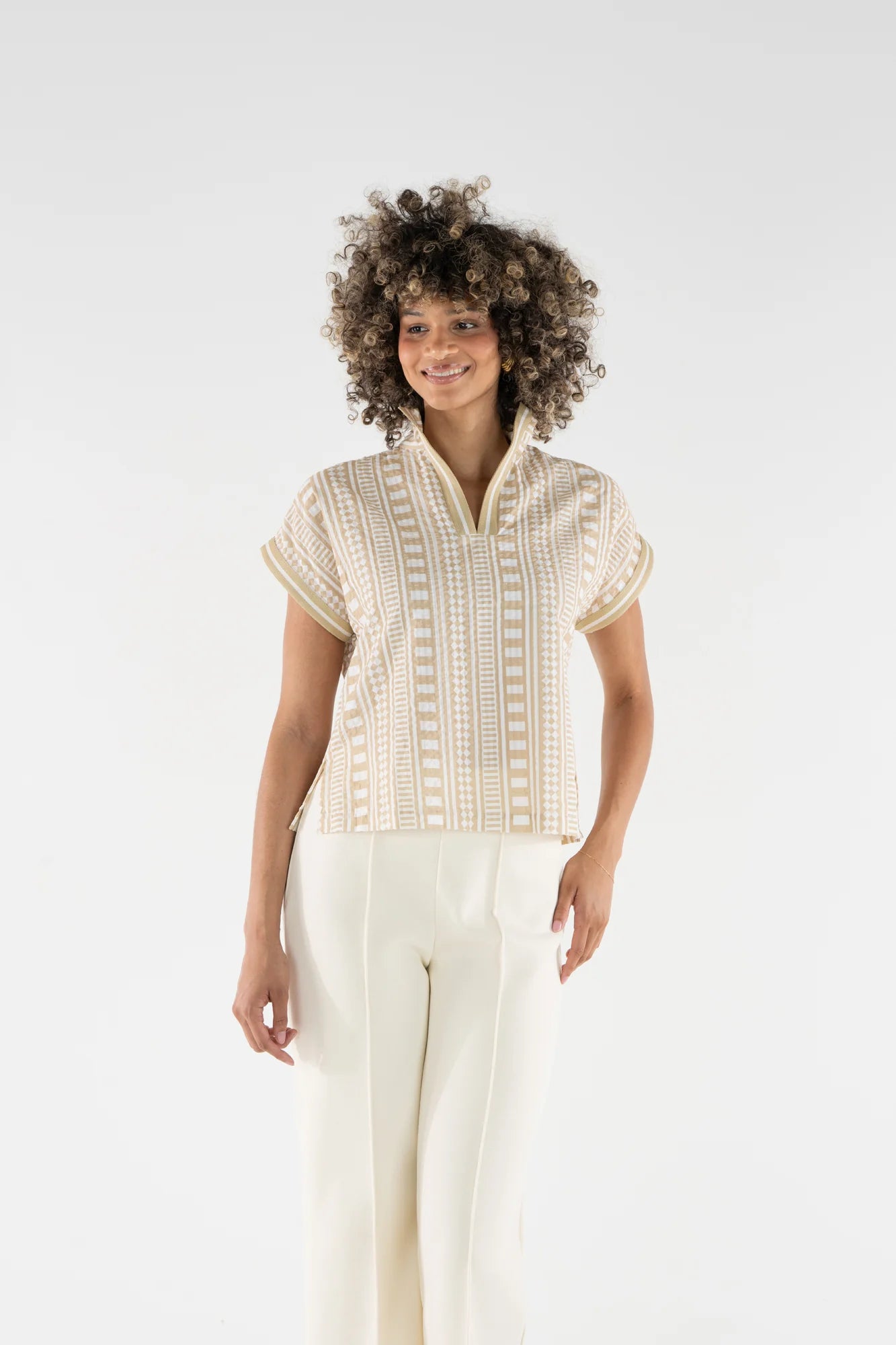 Emily McCarthy/ Riviera Top/ Piazza Stripe