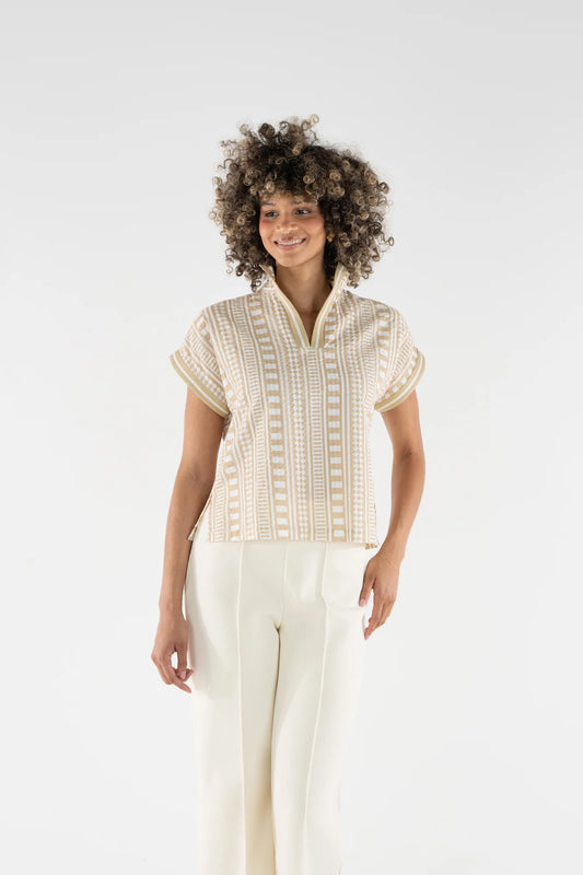 Emily McCarthy/ Riviera Top/ Piazza Stripe