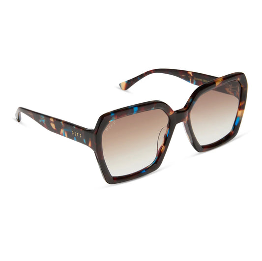 Diff/ Sloane Sunglasses/ Confetti Tortoise + Brown Gradient