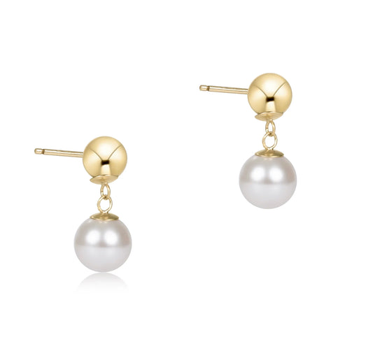 ENewton/ Classic 8mm Ball Drop Stud-Pearl