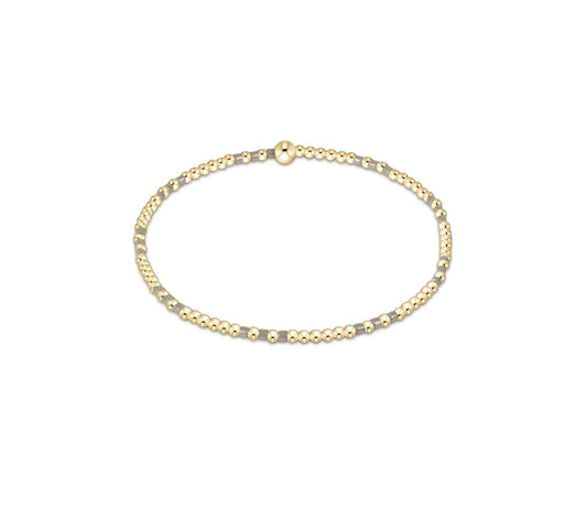 ENewton/ Hope Joy Pattern 2MM Bead Bracelet-Taupe With A Twist