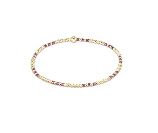 ENewton/ Hope Joy Pattern 2MM Bead Bracelet-Pink Metallic