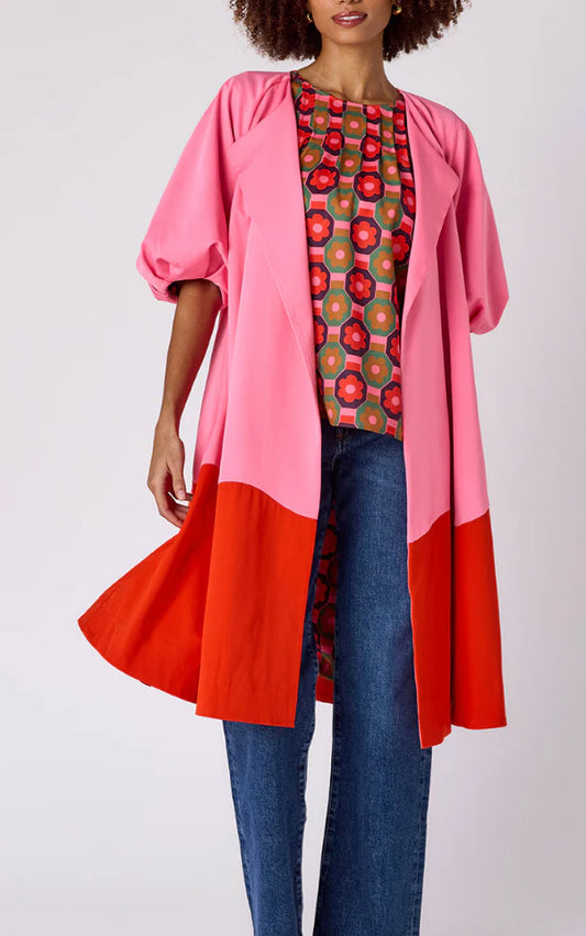 CROSBY/ The Taryn Coat/ Pink Colorblock