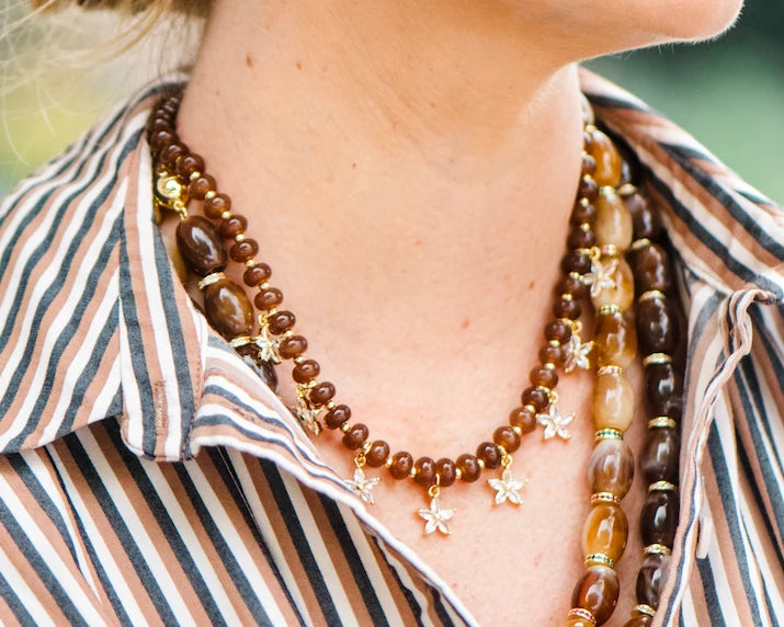 Smith & Co/ Beaded Bloom Necklace