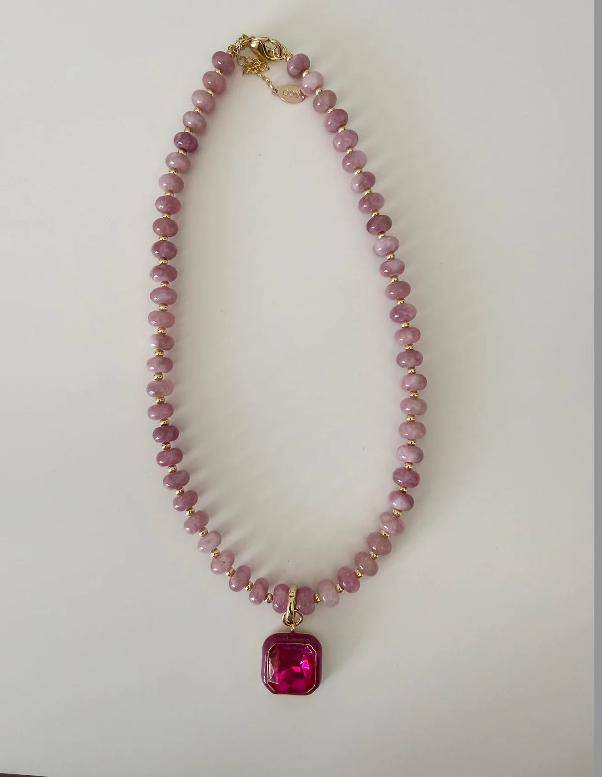 Smith & Co/ Harvest Pendant Beaded Necklace-Mulberry