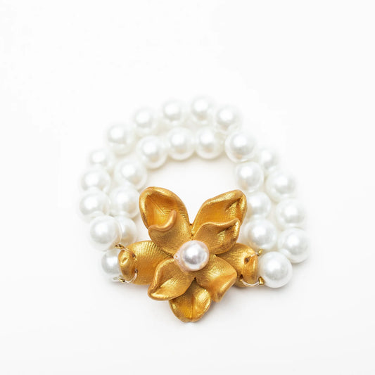 Hidden Truth Jewelry/ Pearl Double Strand with Magnolia Pearl