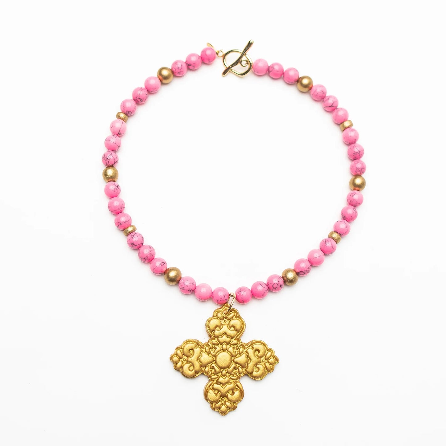 Hidden Truth Jewelry/ Bright Pink Jade + Andrea Cross