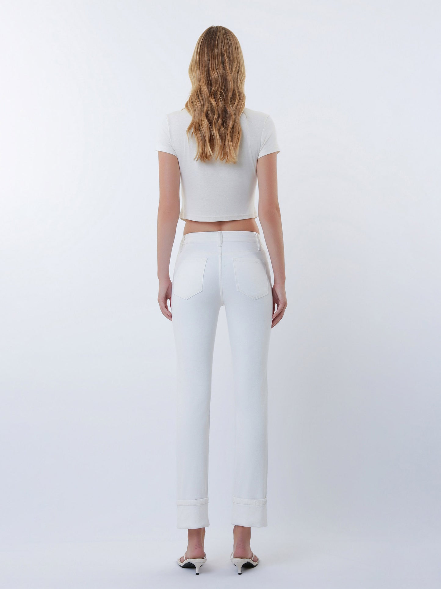 Vervet/ MR Crop Slim Straight/ Optic White