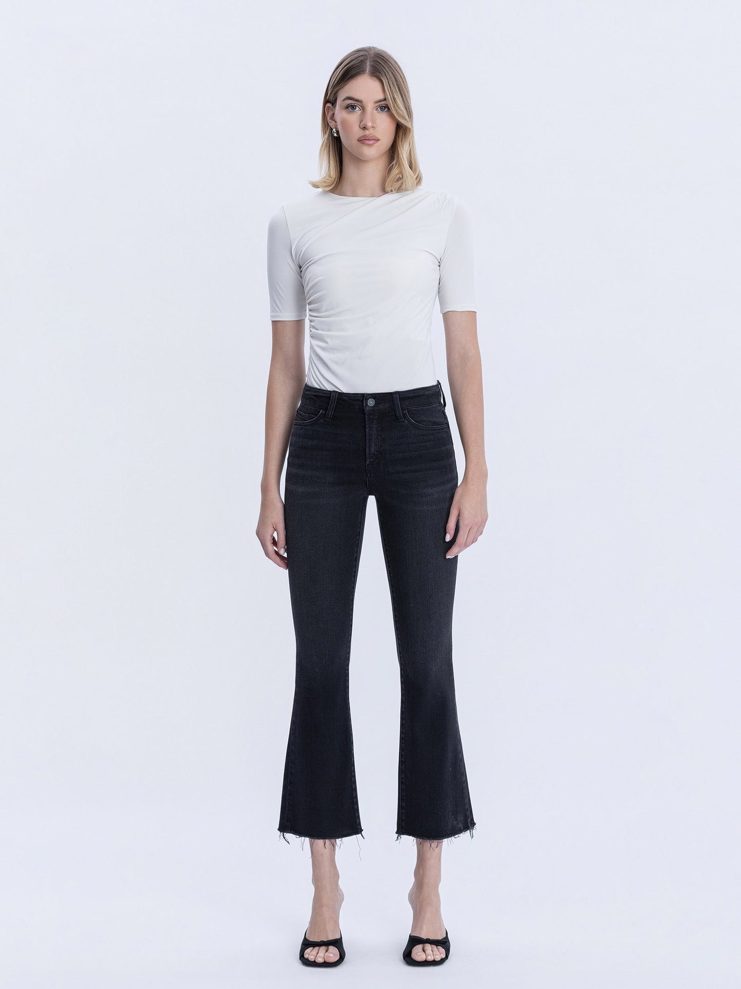 Vervet/ HR Raw Hem Ankle Bootcut/ Black