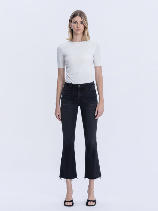 Vervet/ HR Raw Hem Ankle Bootcut/ Black