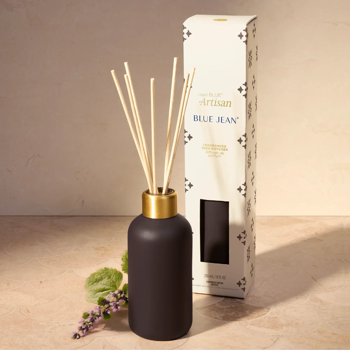Capri Blue/ Artisan Terrazza Velluto Reed Diffuser/ Blue Jean