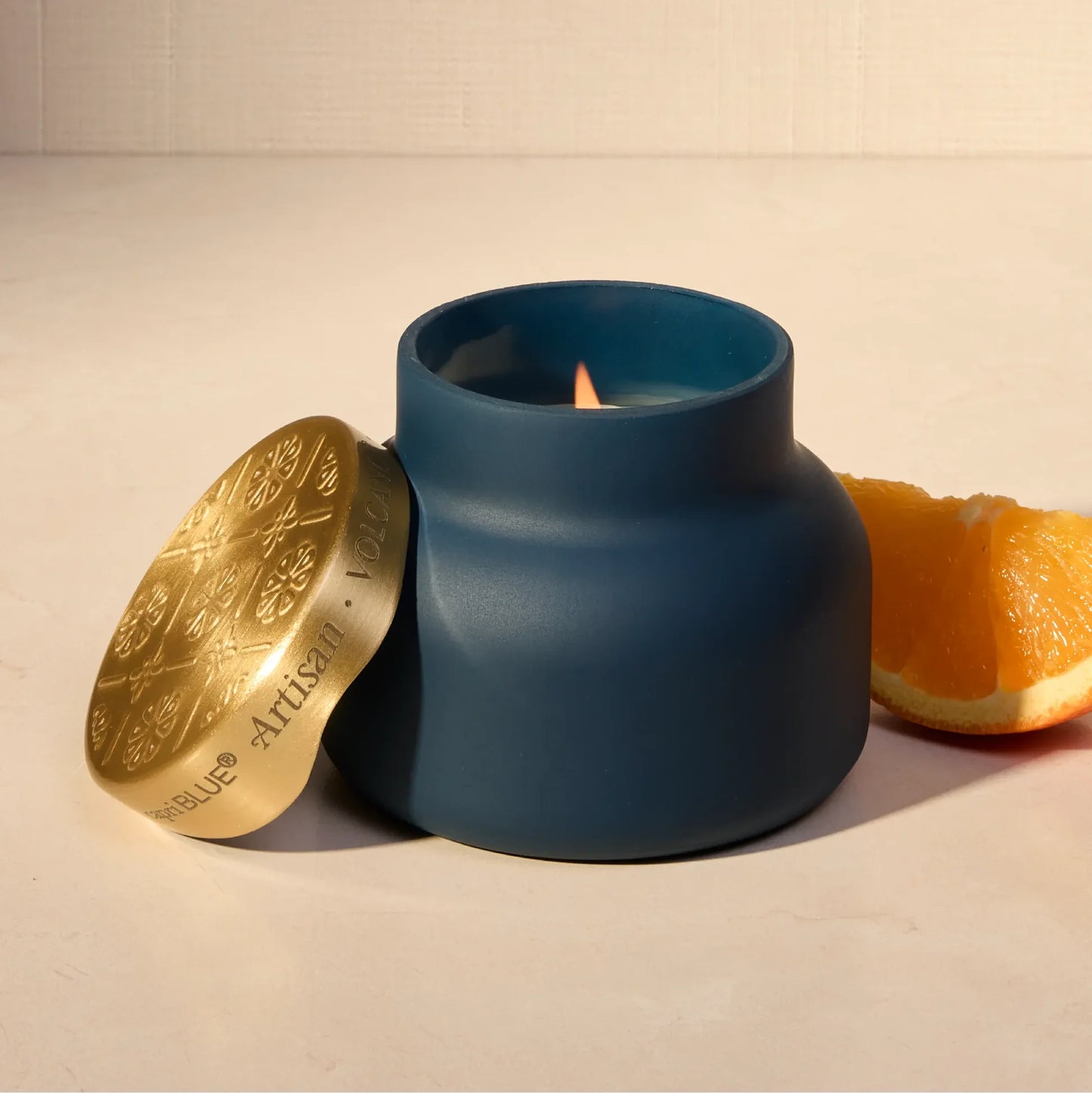 Capri Blue/ Artisan Terrazza Velluto Petite Candle/ Volcano