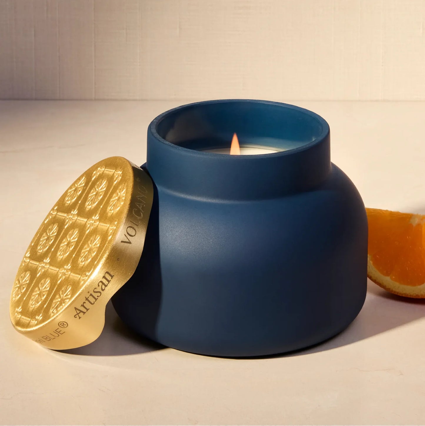 Capri Blue/ Artisan Terrazza Velluto Signature Candle/ Volcano