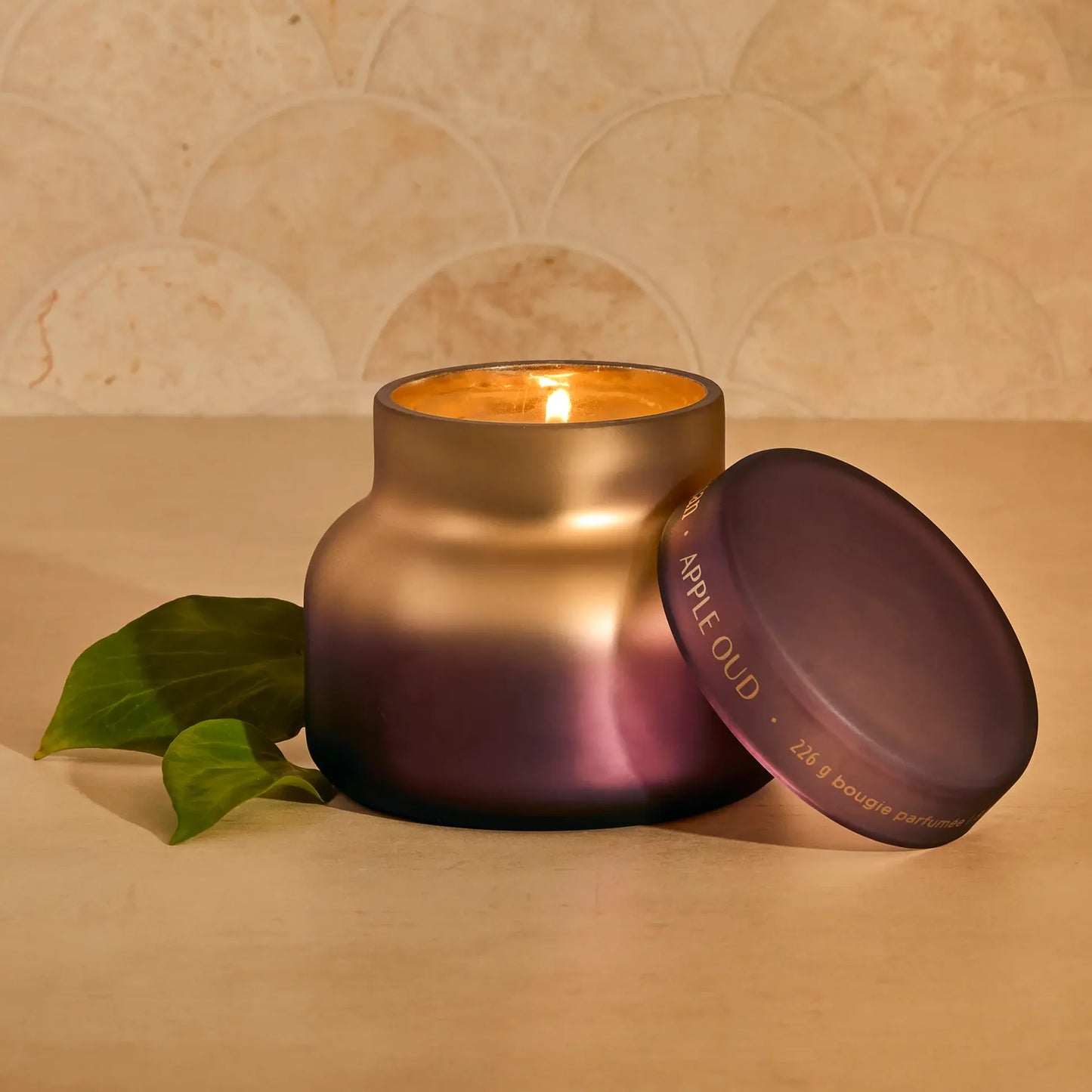 Capri Blue/ Artisian Tuscan Radiance Petite Candle/ Apple Oud