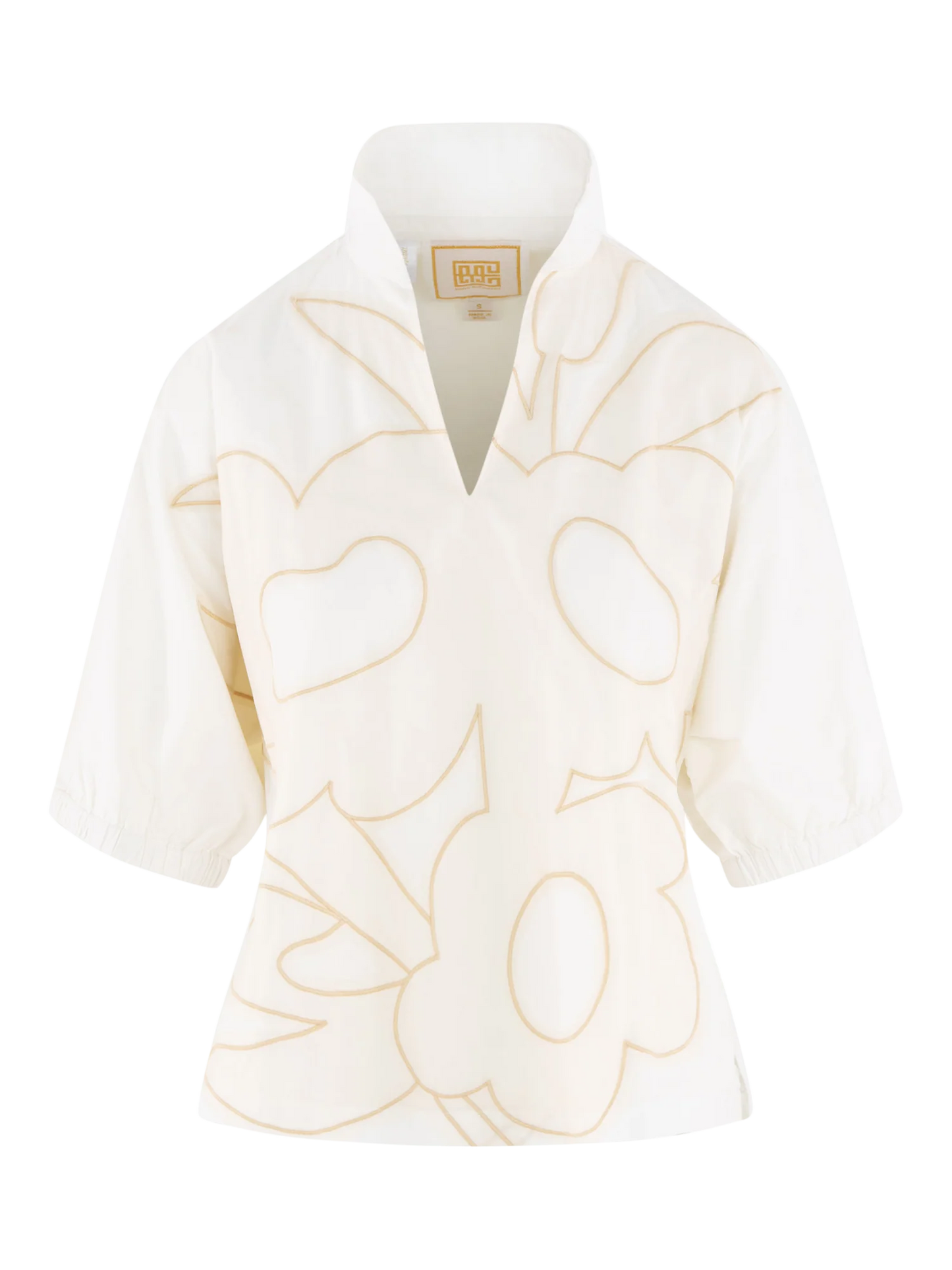 Emily McCarthy/ The Poppy Top/ Beige Bloom / FINAL SALE