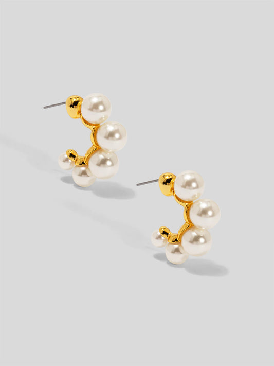 The Multi Pearl Hoop Earring