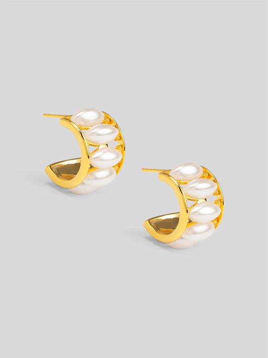 The Sculpted Pearl Cuff Earring