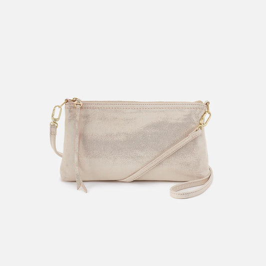 HOBO/ The Darcy Crossbody/ Metallic Leather Sand Shimmer