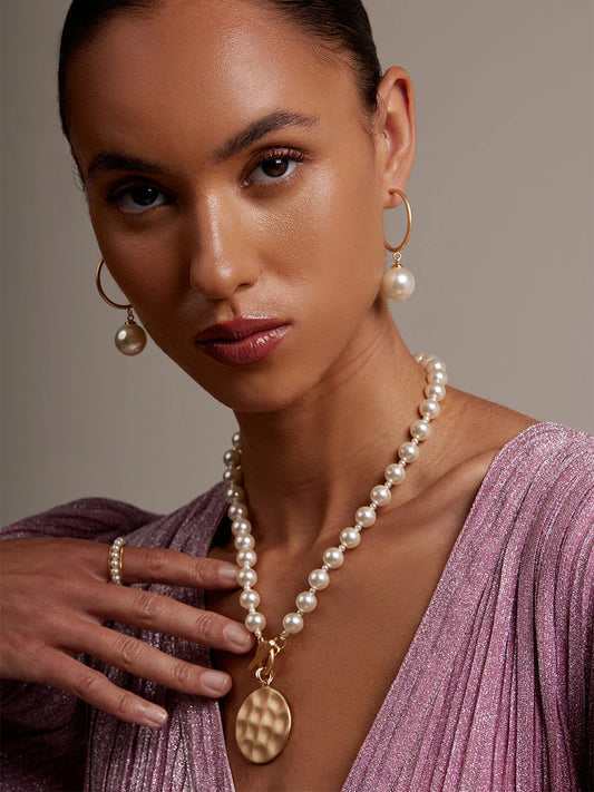 The Pearl & Charm Collar Necklace