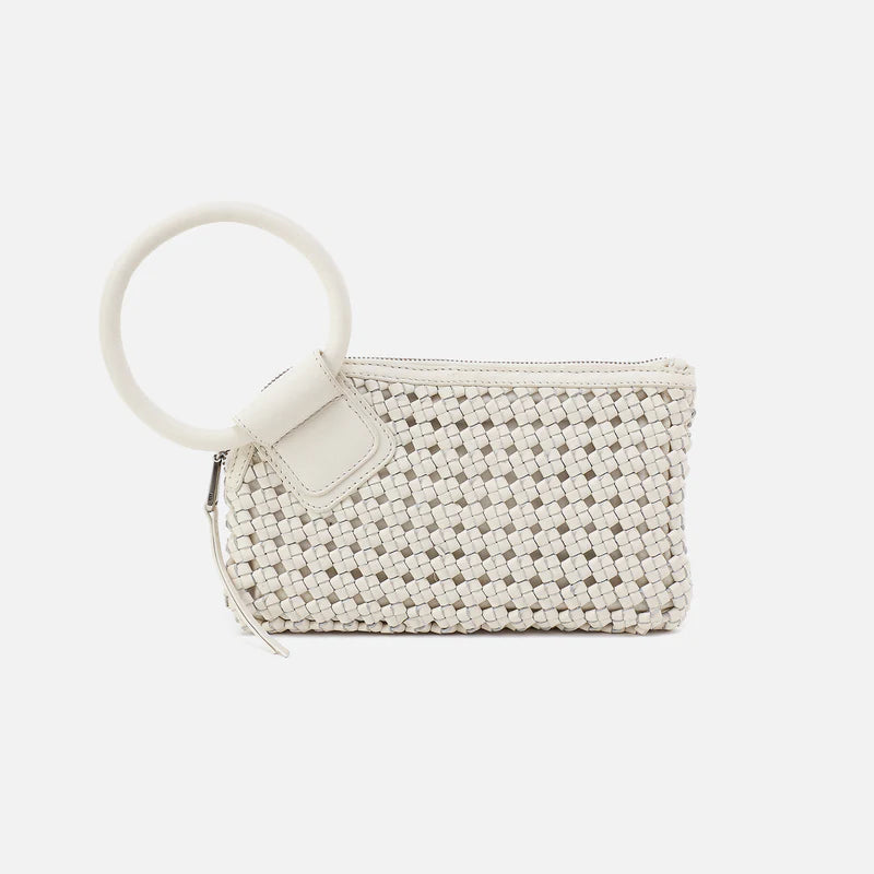 HOBO/ The Sable Wristlet/ Woven Leather Whitecap
