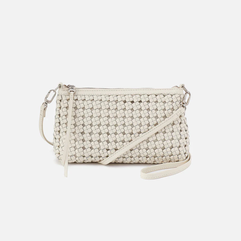 HOBO/ The Darcy Crossbody/ Woven Leather Whitecap