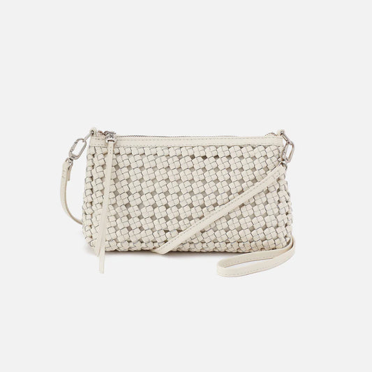 HOBO/ The Darcy Crossbody/ Woven Leather Whitecap