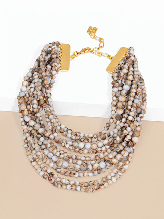 The Gabriella Marbled Layered Necklace