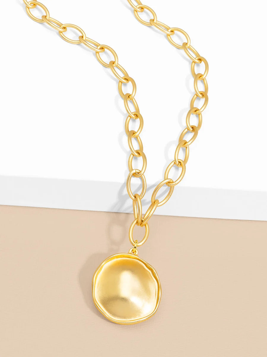 The Maren Disc Pendant Necklace