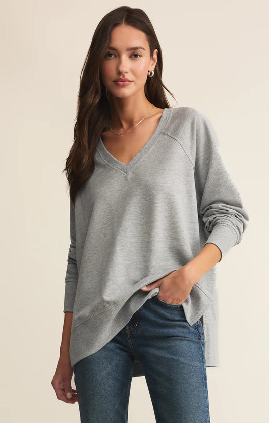 ZSupply/ The V-Neck Weekender/ Classic Heather Grey/ FINAL SALE
