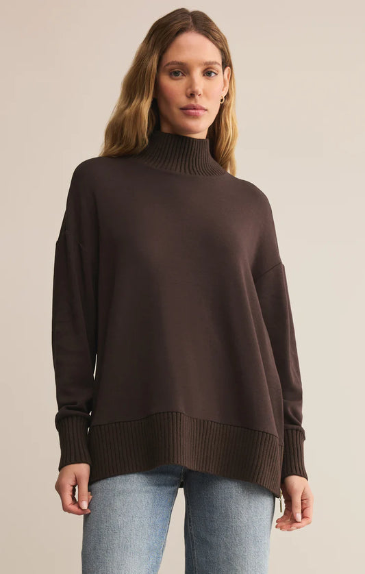 ZSupply/ The Sable Rib Sweatshirt/ Chocolate Cherry