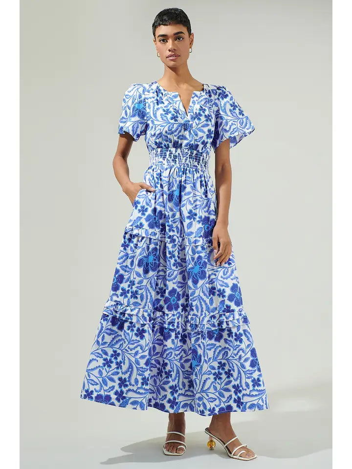 The Celeste Poplin Maxi Dress