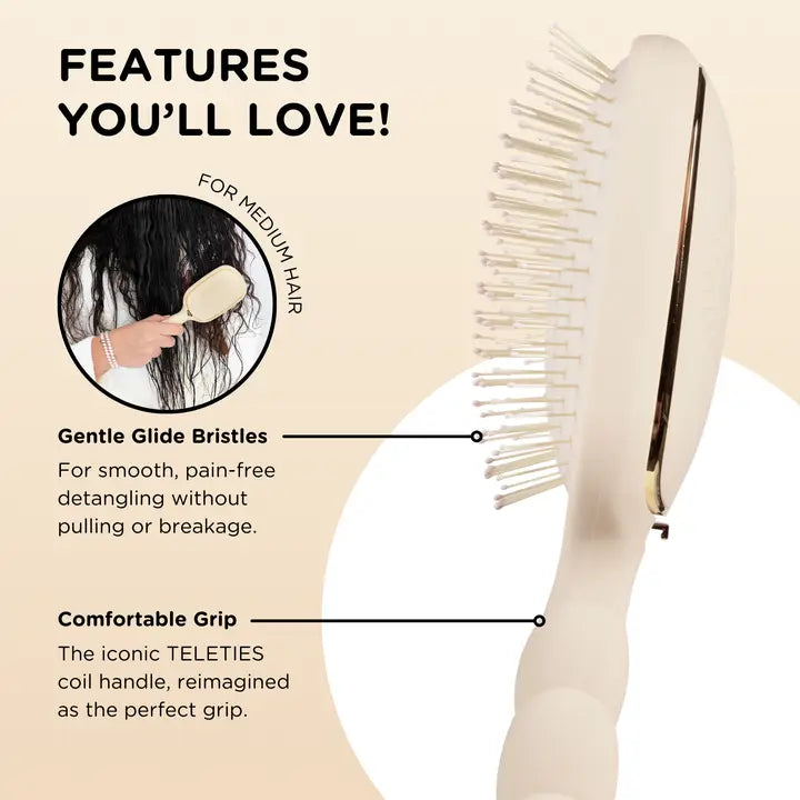 TELETIES/ Detangler Hair Brush/ Medium Hair