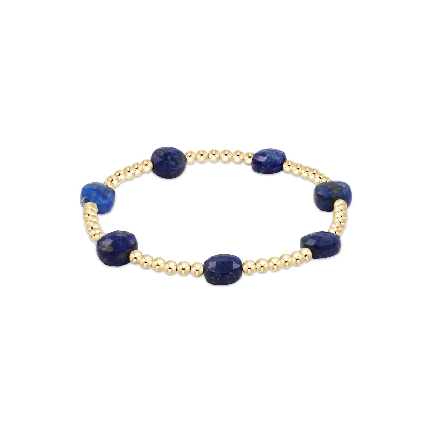 ENewton/ Admire Gold 3MM Bead Bracelet-Lapis