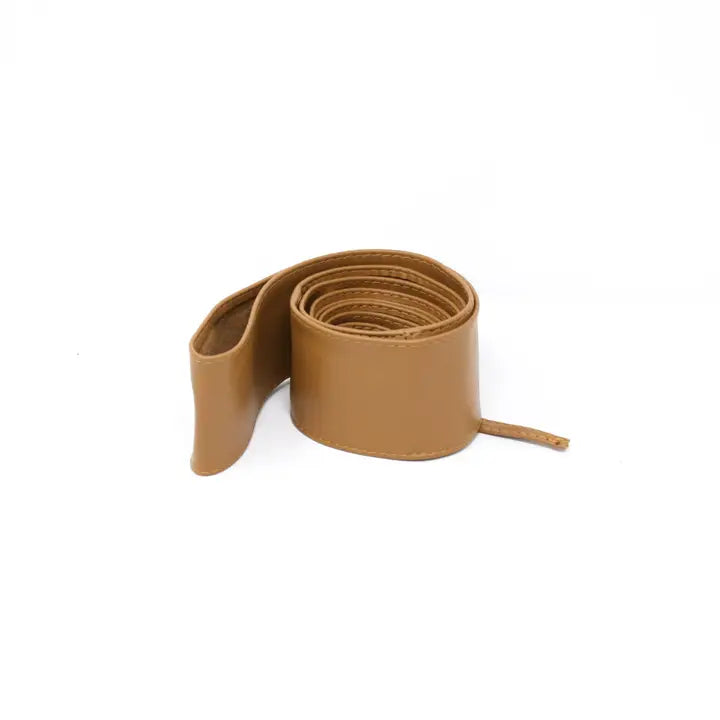The Lona Leather Wrap Belt/ Camel
