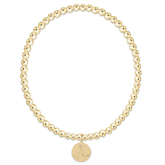 ENewton/ ECollegiate Classic Gold 3MM Bracelet-Alabama Disc