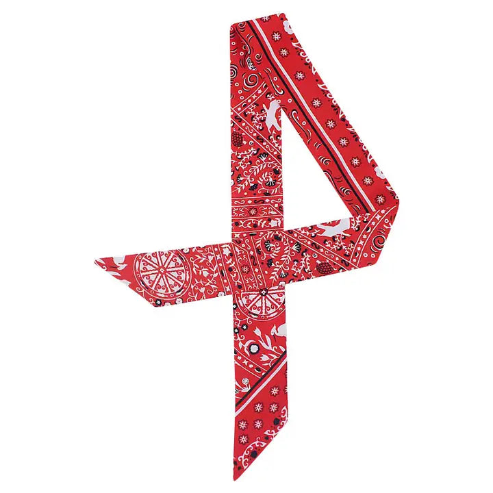 The Knotted Red Bandana Scarf