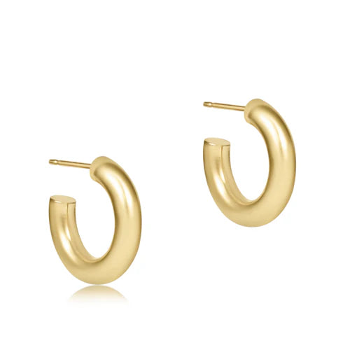 ENewton/ Round Gold 0.5" Post Hoop-4mm-Smooth